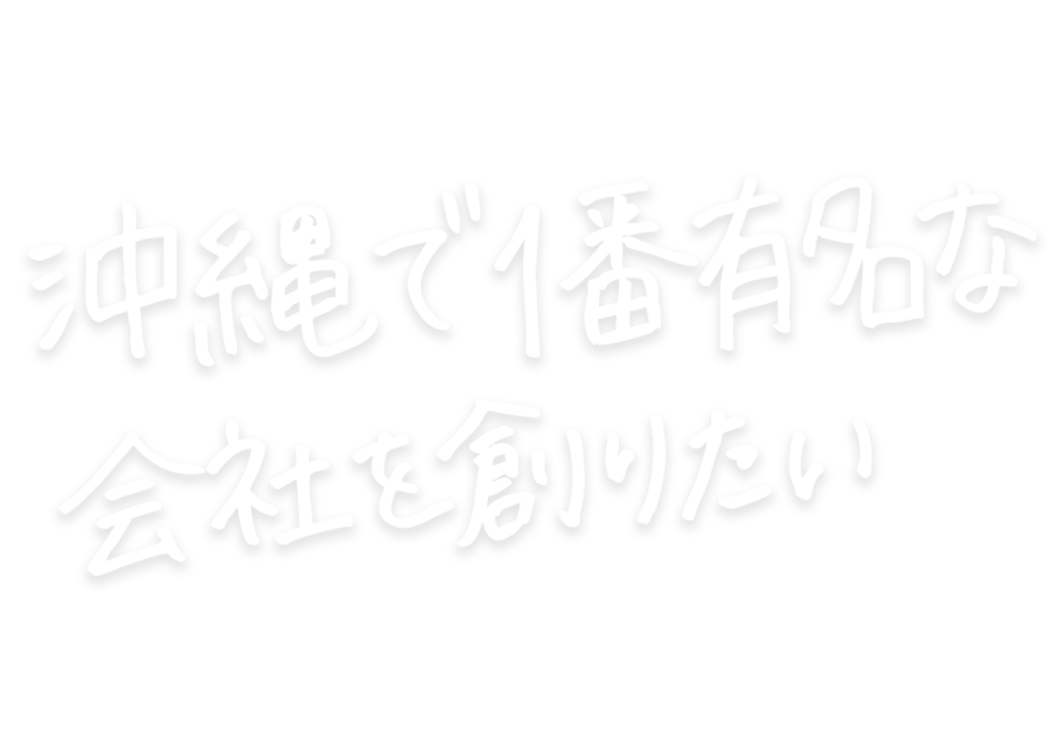 沖縄で一番有名な会社を創りたい